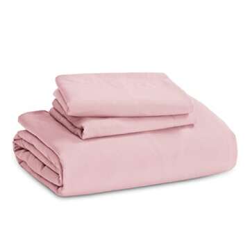 Bedsure Pink Duvet Cover King Size - 3 Pieces Prewashed Extra Soft Bedding Set, Includes 1 Duvet Cover 104x90 Inches with Zipper Closure & 2 Pillow Shams, Comforter Not Included