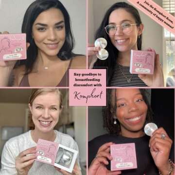 Komphort Silver Nipple Covers for Nursing Moms - Soothe and Support