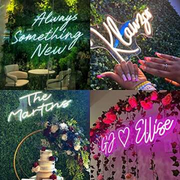 Custom Neon Signs for Wall Decor Home Bedroom Wedding Birthday Party Holiday Billboard 30inch 36inch Personalized Name Signs Customed LED Logo Lights RGB Customizable Lighted Display, Indoor Outdoor