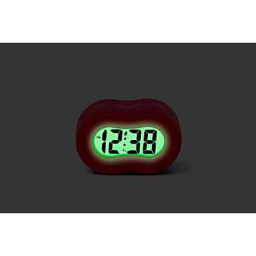 Digital Alarm Clock for Bedrooms Travel, 2 AA Battery Powered, Simple Operation, Large 1" Display, A...