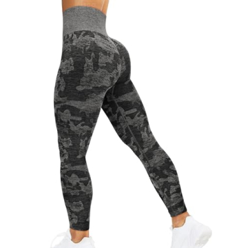 HIGORUN Seamless Camo Leggings for Women | High Waist Style