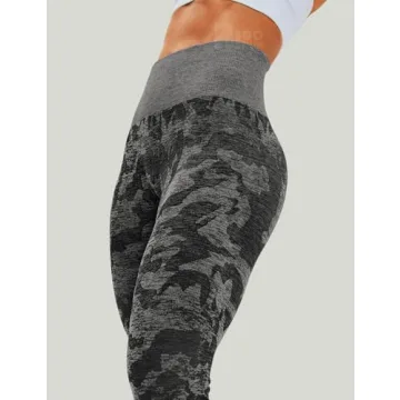 HIGORUN Seamless Camo Leggings for Women | High Waist Style
