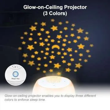 VTech BC8213 V-Hush Junior Sleep Training Soother with 40 Stories/Songs/Sounds & Record Your own Voice. Portable Bluetooth HD Speaker, 250+ Multi-Color Night Light, Ceiling Projector