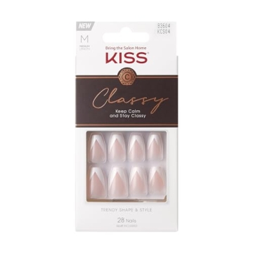 KISS Classy French Nail Manicure Kit – Elegant Gel Finish & Tools Included