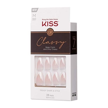 KISS Classy French Nail Manicure Kit for Salon Quality Nails