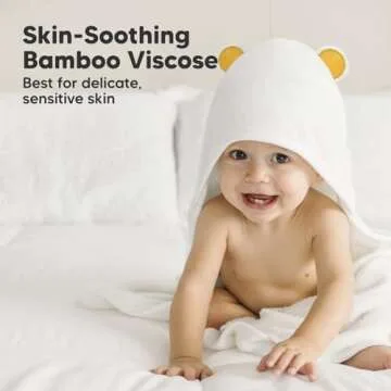 KeaBabies Baby Hooded Towel - Viscose Derived from Bamboo Baby Towel, Toddler Bath Towel, Infant Towels, Large Hooded Towel, Soft Baby Towels with Hood for Girls, Babies, Newborn Boys (Bear)