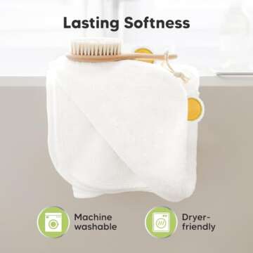 KeaBabies Baby Hooded Towel - Viscose Derived from Bamboo Baby Towel, Toddler Bath Towel, Infant Towels, Large Hooded Towel, Soft Baby Towels with Hood for Girls, Babies, Newborn Boys (Bear)