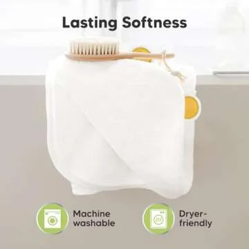 KeaBabies Baby Hooded Towel - Viscose Derived from Bamboo Baby Towel, Toddler Bath Towel, Infant Towels, Large Hooded Towel, Soft Baby Towels with Hood for Girls, Babies, Newborn Boys (Bear)