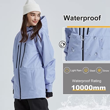 Stylish YEEFINE Women's Waterproof Ski Jacket for Winter