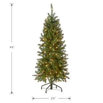 Kingswood Fir Slim Pre-Lit Christmas Tree 4.5 Feet
