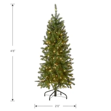 Kingswood Fir Slim Pre-Lit Christmas Tree 4.5 Feet