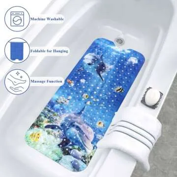 MJIAIDEA Kids Bath Mat - Non-Slip Dolphin Design