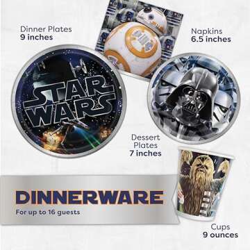 Shop Classic Star Wars Party Supplies for 16 Guests