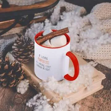 3dRose If Loving Pumpkin Spice Is Wrong Mug, 11oz, Red,mug_221794_5