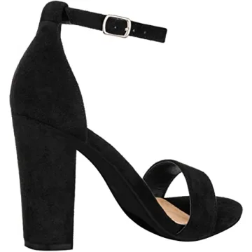 ILLUDE Women’s Open Toe Ankle Strap High Heels