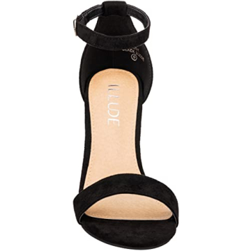 ILLUDE Women’s Open Toe Ankle Strap High Heels