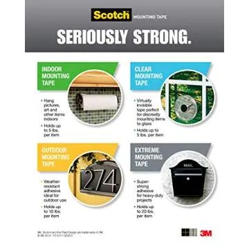 Scotch Indoor Mounting Tape - Strong Adhesive, Easy Mounting