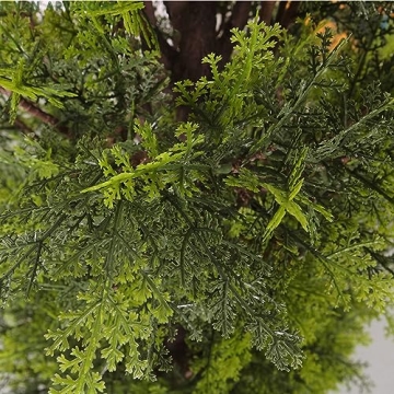 Two Pre-Potted 3' Artificial Cedar Topiary Trees for Home Decor