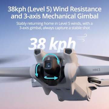DJI Mini 3, Drones with Camera for Adults 4K, 38-min Flight Time, up to 32800ft (10km) Video Transmission, True Vertical Shooting, GPS Auto Return Integrated, Mini Drone with Camera for Beginners