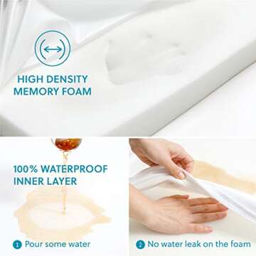 Bedsure Orthopedic Dog Bed for Extra Large Dogs - XL Memory Foam, 2-Layer Thick Pet Bed with Removable Washable Cover and Waterproof Lining (41x29x4 Inches), Grey