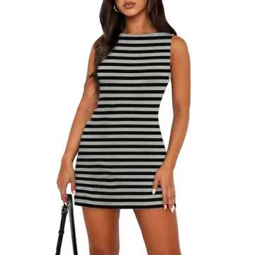 Stylish WIHOLL Sleeveless Mini Dress for Summer 2024