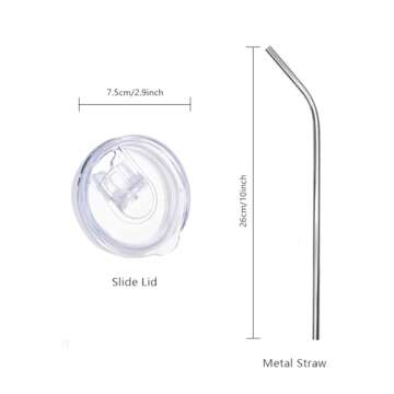 PYD Life Silver Sublimation Tumblers 20 OZ Pack of 4