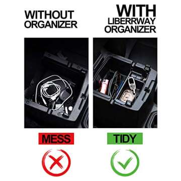 LIBERRWAY Center Console Organizer for Jeep Wrangler & Gladiator