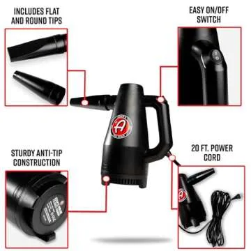 Adam's Polishes Mini Air Cannon - Handheld High Powered Filtered Car Wash Dryer Blower| Perfect for ...