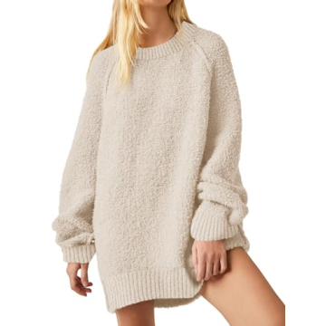 Saodimallsu Women's Fuzzy Oversized Sweater 2024 Cozy Style