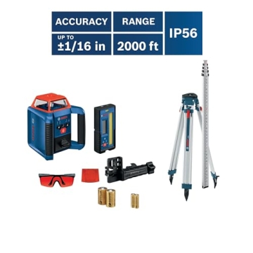 BOSCH GRL2000-40HK Rotary Laser Kit with Tripod & Receiver