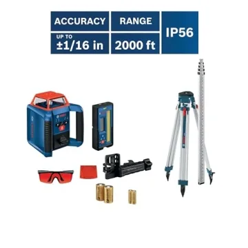 BOSCH GRL2000-40HK Rotary Laser Kit with Tripod & Receiver