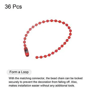 HARFINGTON Ball Bead Chains - 36Pcs for Crafting