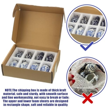 Classic Blue and White Ginger Jar Ornaments for Christmas