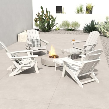 Comfortable FOOWIN Adirondack Chair with Ottoman