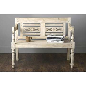 Stylish East at Main Imogene Bench - Natural Wood Construction