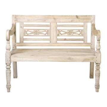 Stylish East at Main Imogene Bench - Natural Wood Construction