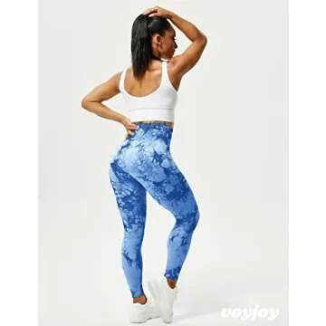 VOYJOY Tie Dye Seamless Leggings for Women High Waist Yoga Pants, Scrunch Butt Lifting Elastic Tights