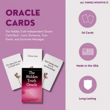 All Things Intuitive The Hidden Truth Oracle - Messages for Relationships in Challenge, 54 Cards, Indie, Premium Card Stock - Made in USA, Pink