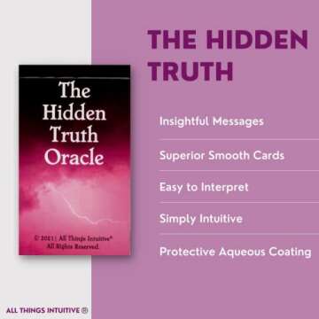 All Things Intuitive The Hidden Truth Oracle - Messages for Relationships in Challenge, 54 Cards, Indie, Premium Card Stock - Made in USA, Pink