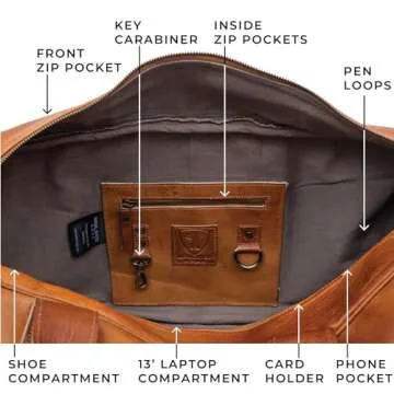 Genuine Leather Austin XL Duffle Bag for Travel