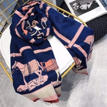 Stylish EXTREE Winter Warm Plaid Cashmere Scarf for Women