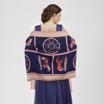 Stylish EXTREE Winter Warm Plaid Cashmere Scarf for Women