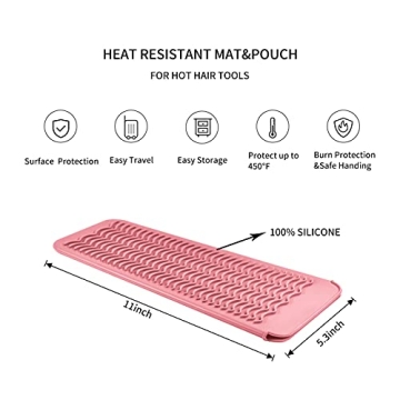 EIOKIT Silicone Heat Resistant Pouch for Hair Styling Tools