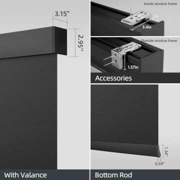 ZSTARR Motorized Smart Window Blinds with Remote Control