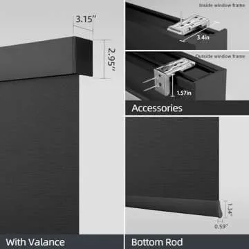 ZSTARR Motorized Smart Window Blinds with Remote Control