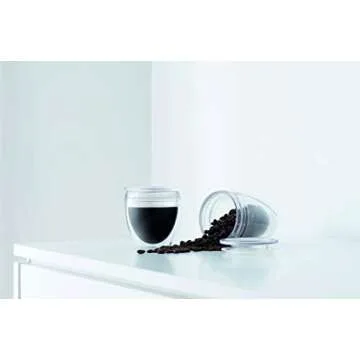 Stylish Bodum 10oz Double Wall Tumblers with Lid Set