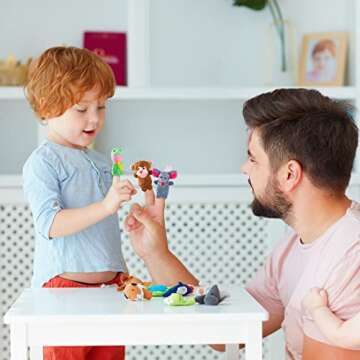 Chivao 72 Pieces Valentines Day Card with Finger Puppet Valentines Day Gifts for Kids Plush Animal Finger Puppet Classroom Exchange Prizes Valentine's Greeting Card for Valentines Party Favor