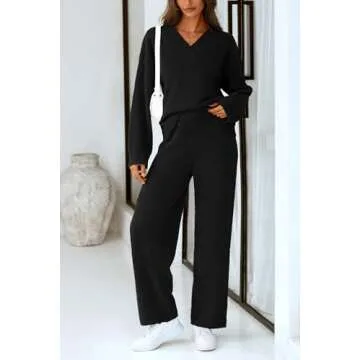 PRETTYGARDEN Women's Cozy 2 Piece Pullover Sweater Set