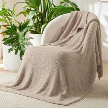 Bedsure Knit Throw Blanket for Couch - Super Soft, Cozy & Warm Fluffy Blanket, Breathable, Lightweig...