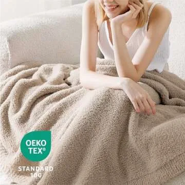 Bedsure Knit Throw Blanket for Couch - Super Soft, Cozy & Warm Fluffy Blanket, Breathable, Lightweight for Bed & Sofa, Brown, 50x60 Inches